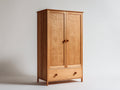 Armarios de madera 95 x 55 x 180 cm - Madera natural - 2 puertas y 1 cajón
