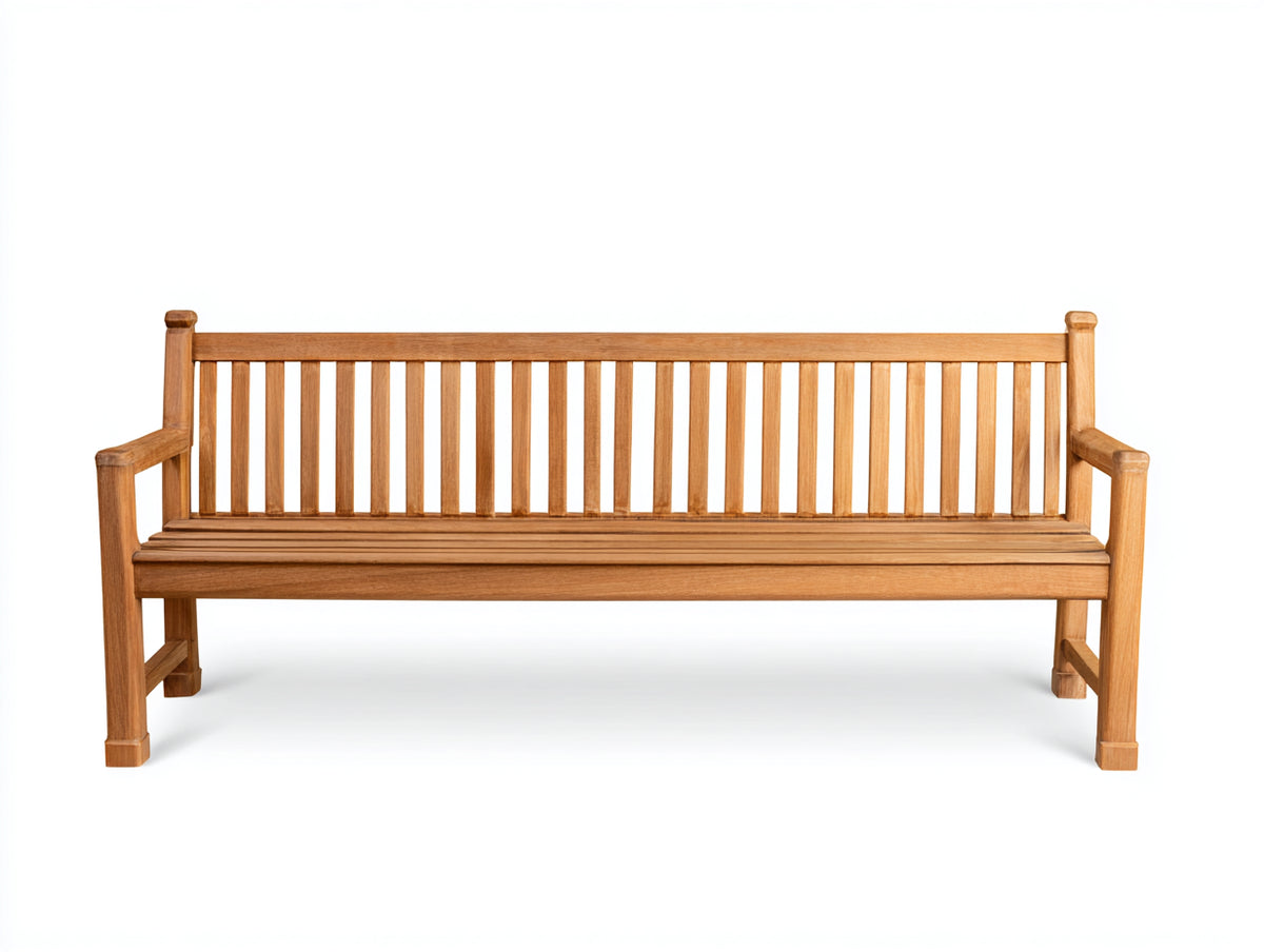 Bancos de jardín de madera 180 x 62 x 92 cm - Madera natural - Respaldo de listones y 3 plazas