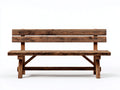 Banco de jardín de madera 160 x 58 x 90 cm - marrón oscuro - diseño rústico con respaldo de listones