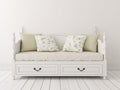 Sofás cama de madera 200x90x85 cm - color blanco - estilo clásico con cajones de almacenamiento para dormitorio