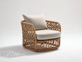 Sillones de ratán con cojines 82 x 80 x 78 cm - Natural y beige - Trenzado abierto de diseño moderno