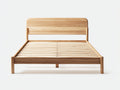Camas dobles de madera 205 x 165 x 105 cm - madera natural - diseño moderno con somier de lamas