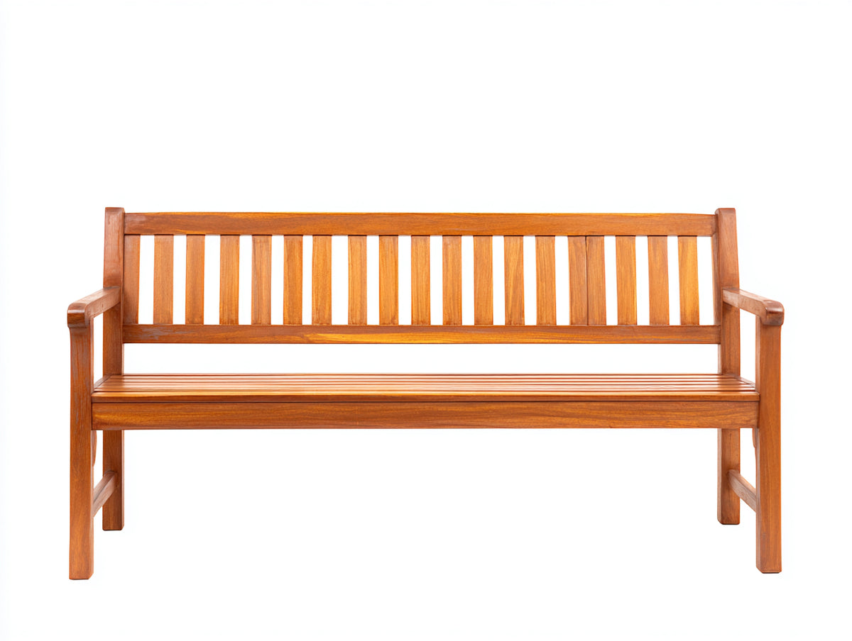 Bancos de jardín de madera 160x62x90 cm - marrón cálido - diseño clásico con respaldo de listones