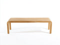 Bancos de jardín de madera con asiento de listones 120 x 40 x 45 cm - roble natural - diseño minimalista