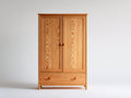 Armarios de madera 110 x 55 x 190 cm - madera natural - diseño clásico con 2 puertas y 1 cajón